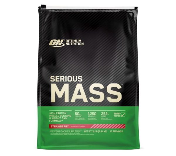 Optimum Nutrition Serious Mass – Weight Gainer Protein Powder with Vitamin C, Zinc, and Vitamin D for Immune Support 12lbs