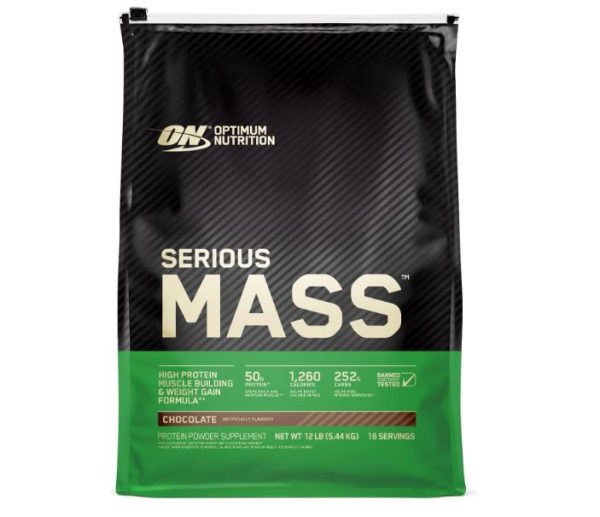 Optimum Nutrition Serious Mass – Weight Gainer Protein Powder with Vitamin C, Zinc, and Vitamin D for Immune Support 12lbs