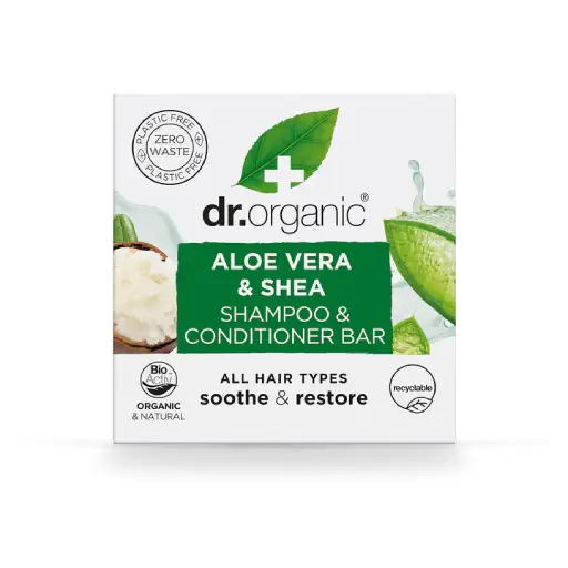 Dr. Organic Aloe Vera & Shea Shampoo & Conditioner Bar 75gm