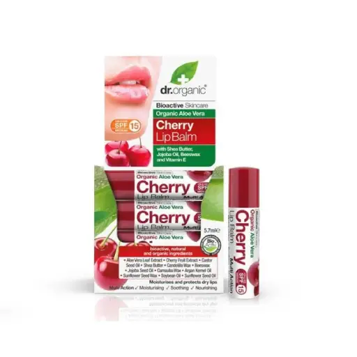 Dr. Organic Aloe Vera Lip Balm Cherry 5.7ml
