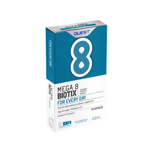 Quest Mega8Biotix Caps 30’s – 30 Billion Active Organisms 8 Probiotic Strains